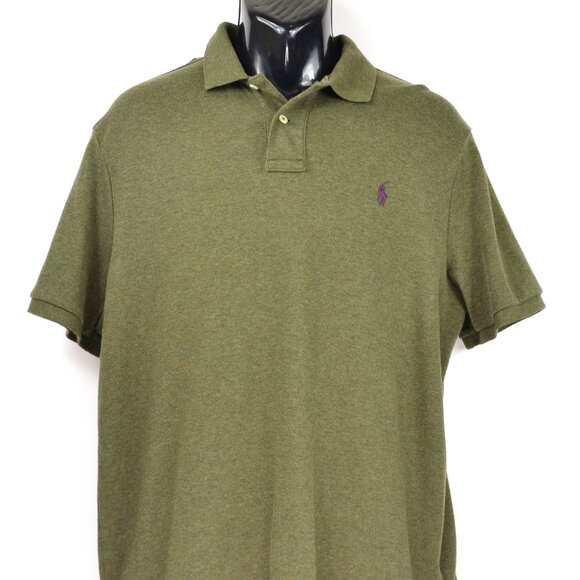 Polo Ralph Lauren Men's Size XL Dark Green Cotton Polo Shirt - Picture 1 of 5